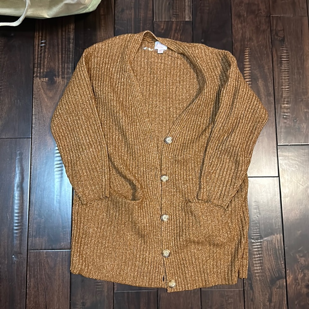 Rust Colored Maternity Cardigan